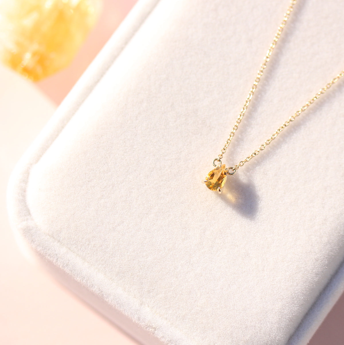 Pear Citrine necklace