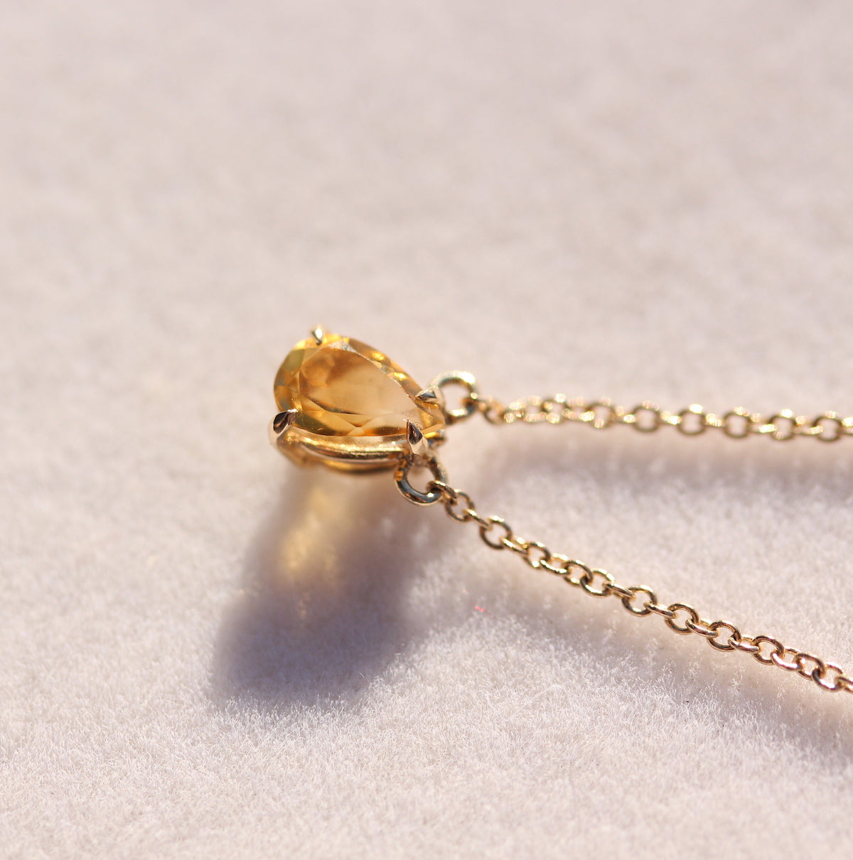 Pear Citrine necklace