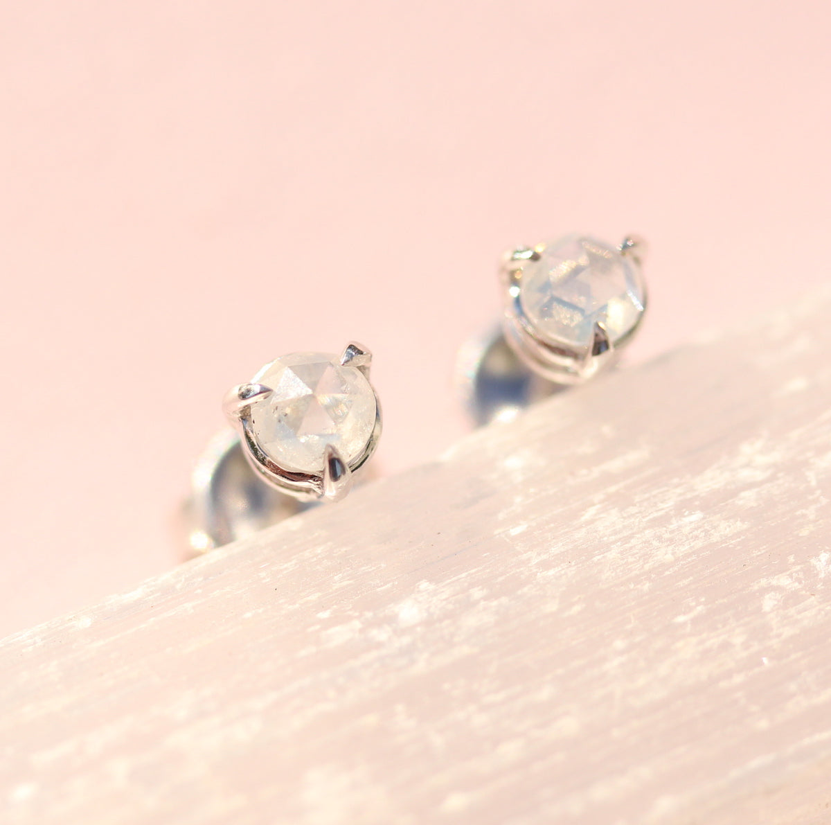 Rosecut diamond studs