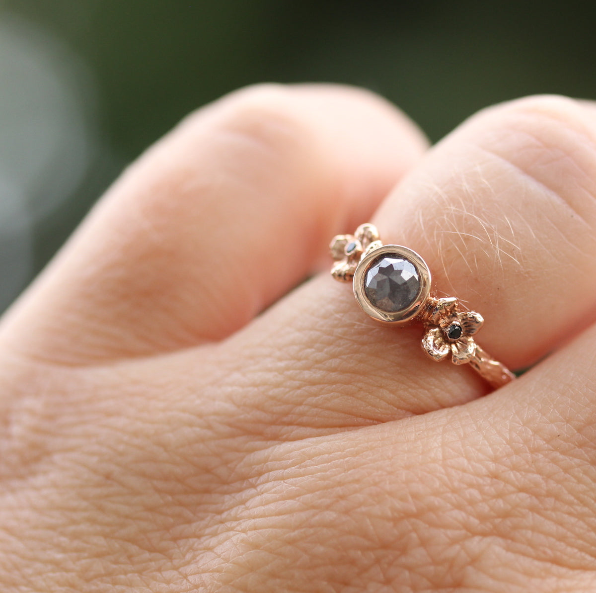 Floral Rose cut Diamond ring