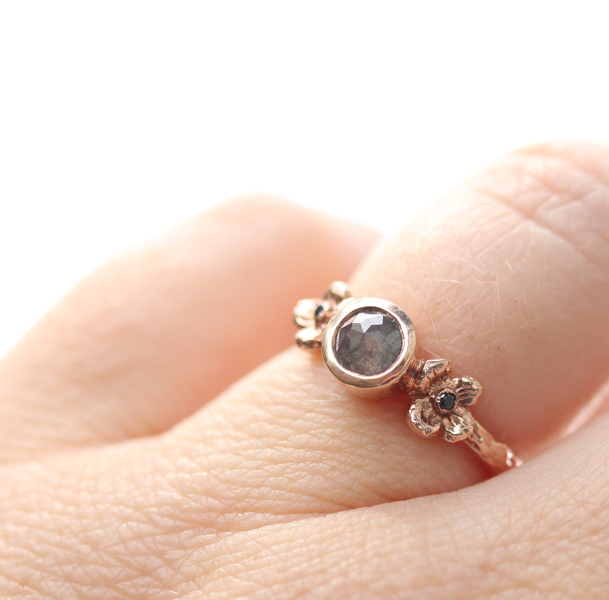 Floral Rose cut Diamond ring