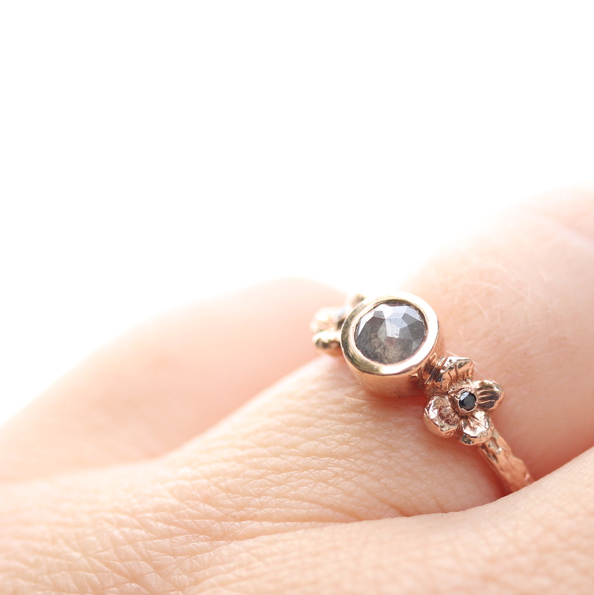 Floral Rose cut Diamond ring