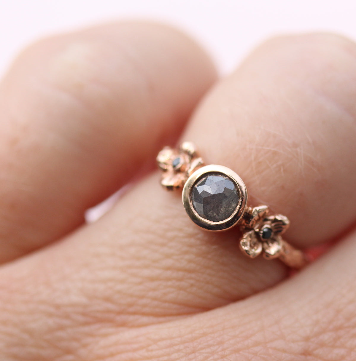 Floral Rose cut Diamond ring