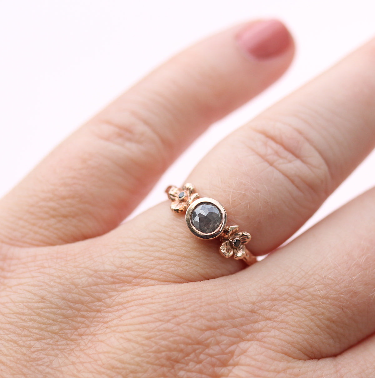 Floral Rose cut Diamond ring