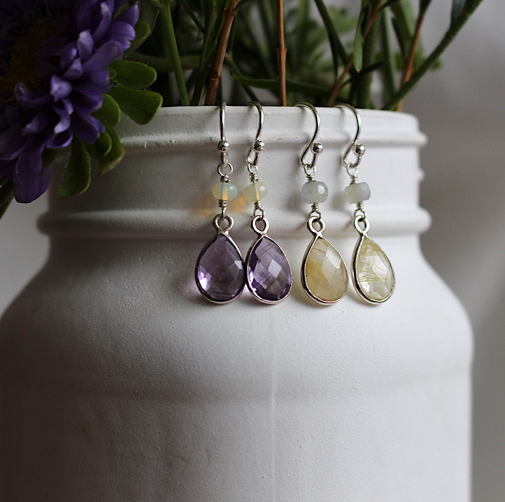 Drop gemstone earrings - Kathryn Rebecca