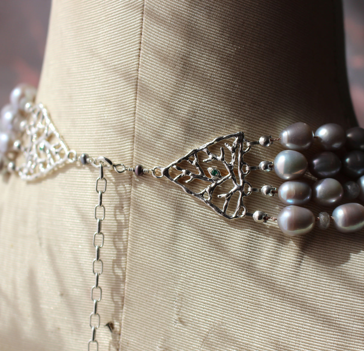 Multi Strand Pearl Necklace - Kathryn Rebecca
