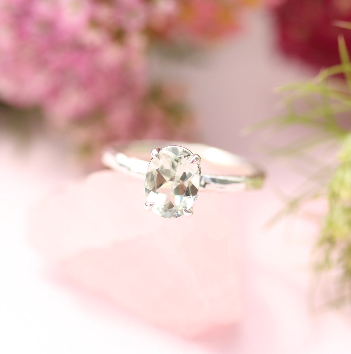 green amethyst ring by jewelry designer kathryn rebecca