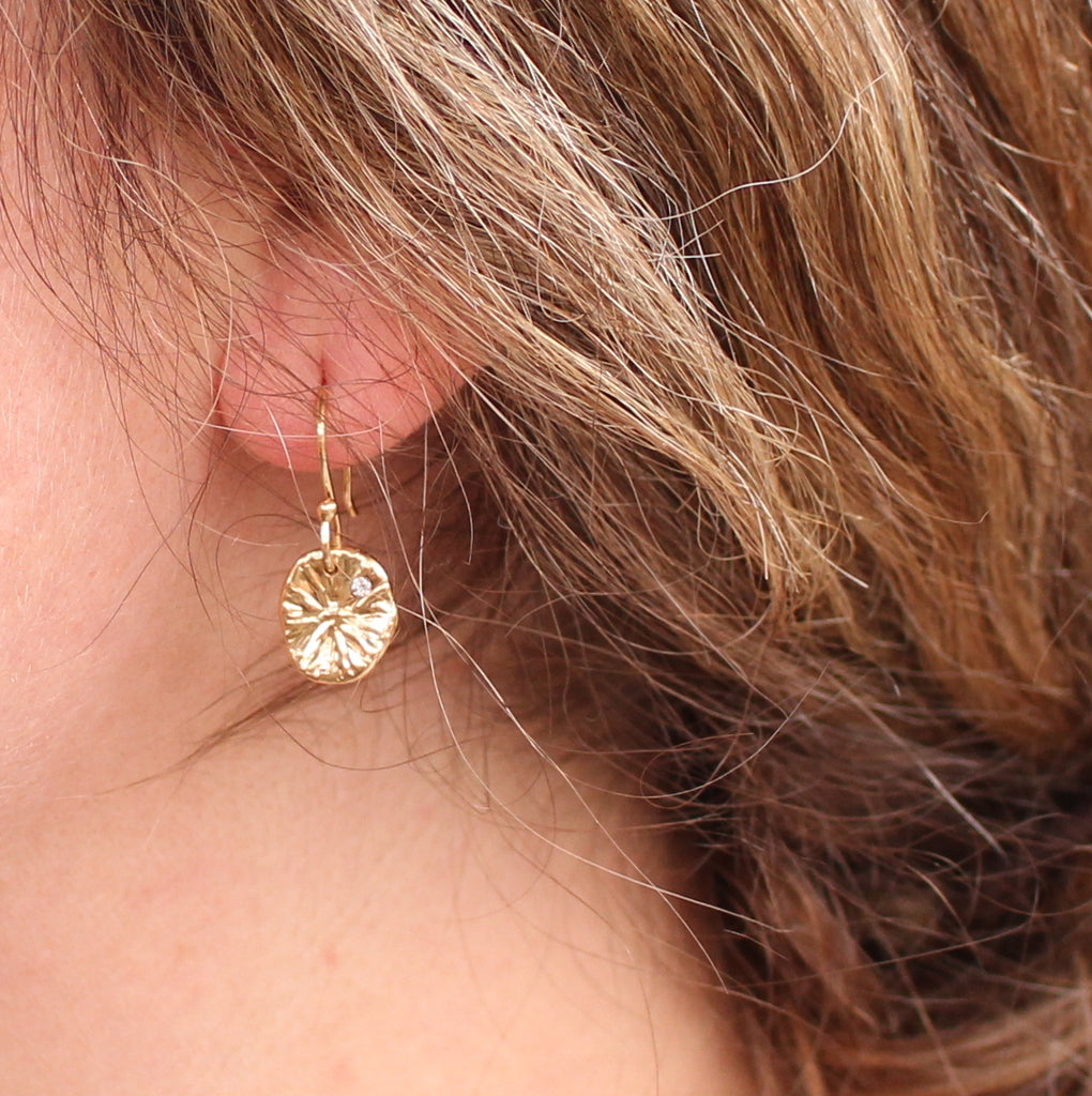 Lily pad earrings