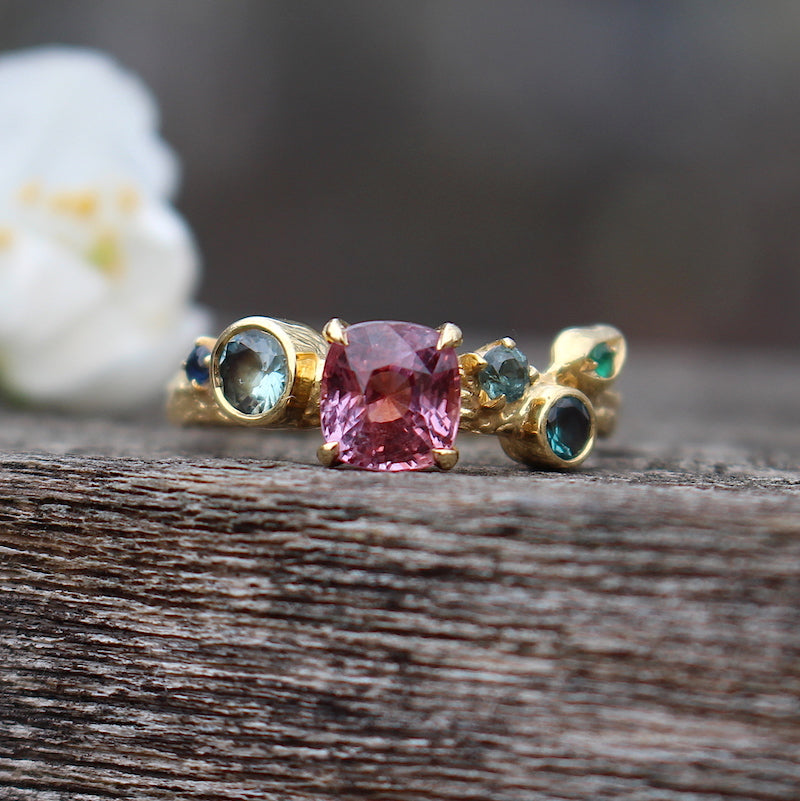 Padpardasha sapphire ring