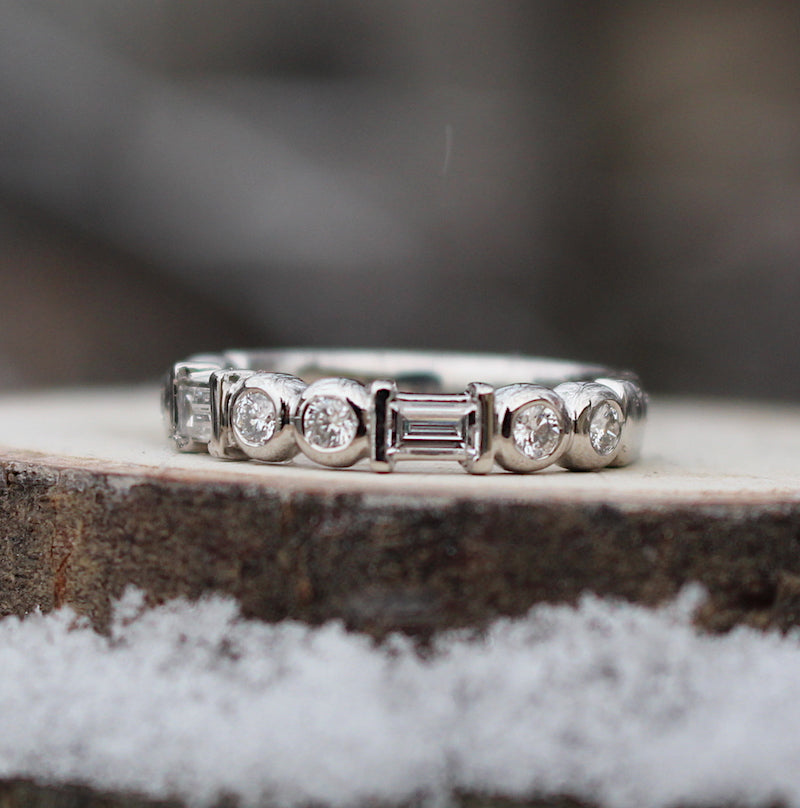 platinum and baguette band