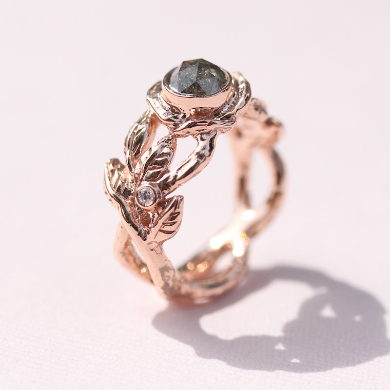 rosecut rose gold ring