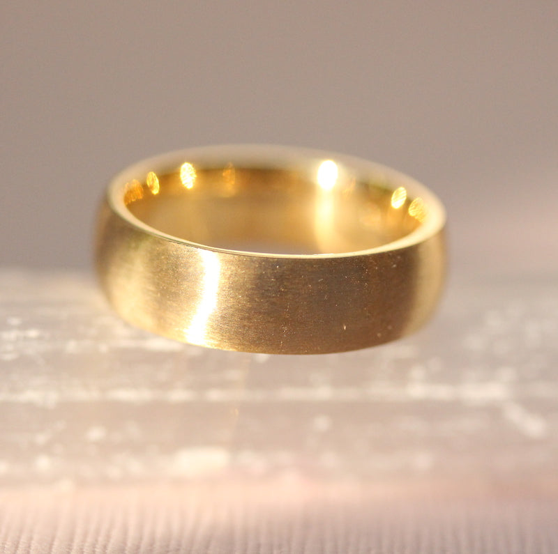 satin finish wedding band