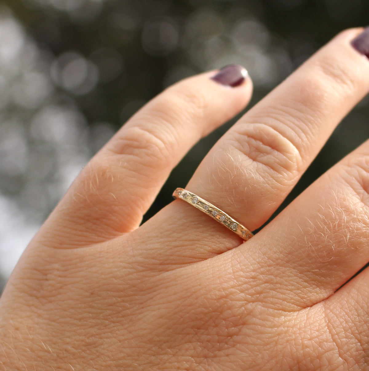 Water band with diamonds