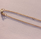 14k Yellow gold and Aquamarine Pear Necklace