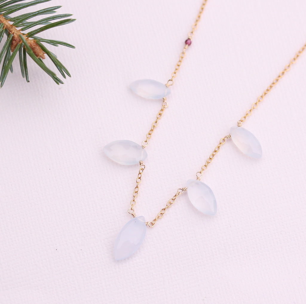 Chalcedony Marquise Necklace