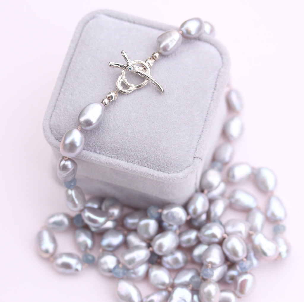 Pearl and Sapphire Necklace