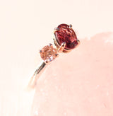Garnet and Morganite Ring