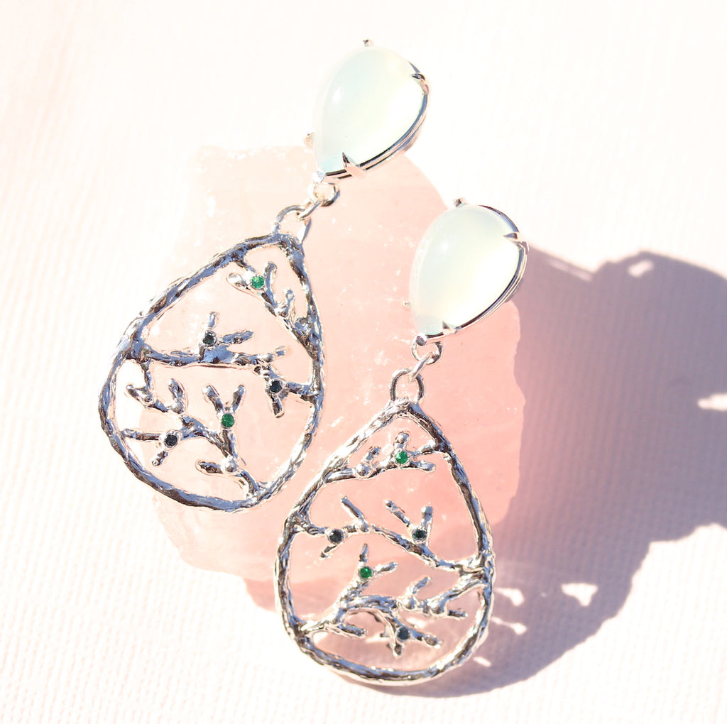 Pear shaped drop earrings