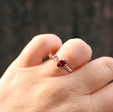 Garnet and Morganite Ring
