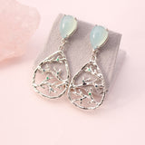 Pear shaped drop earrings