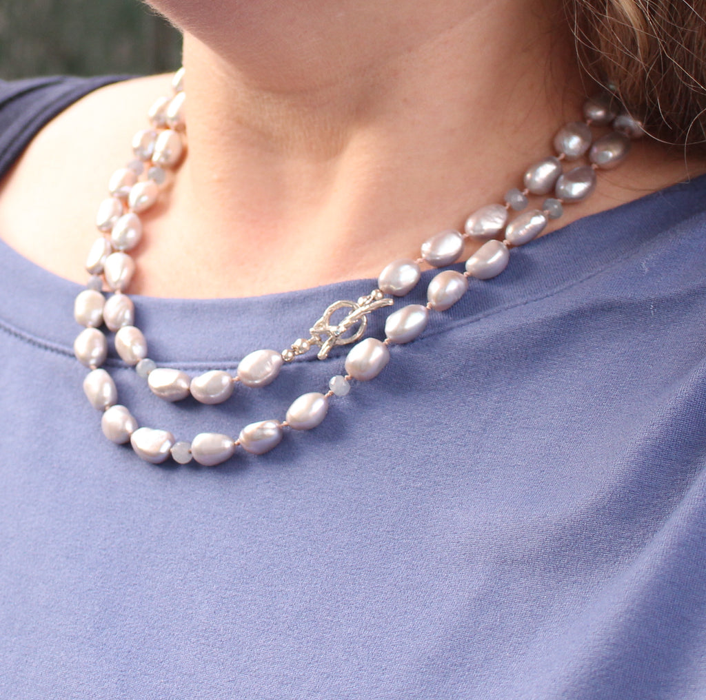 Pearl and Sapphire Necklace