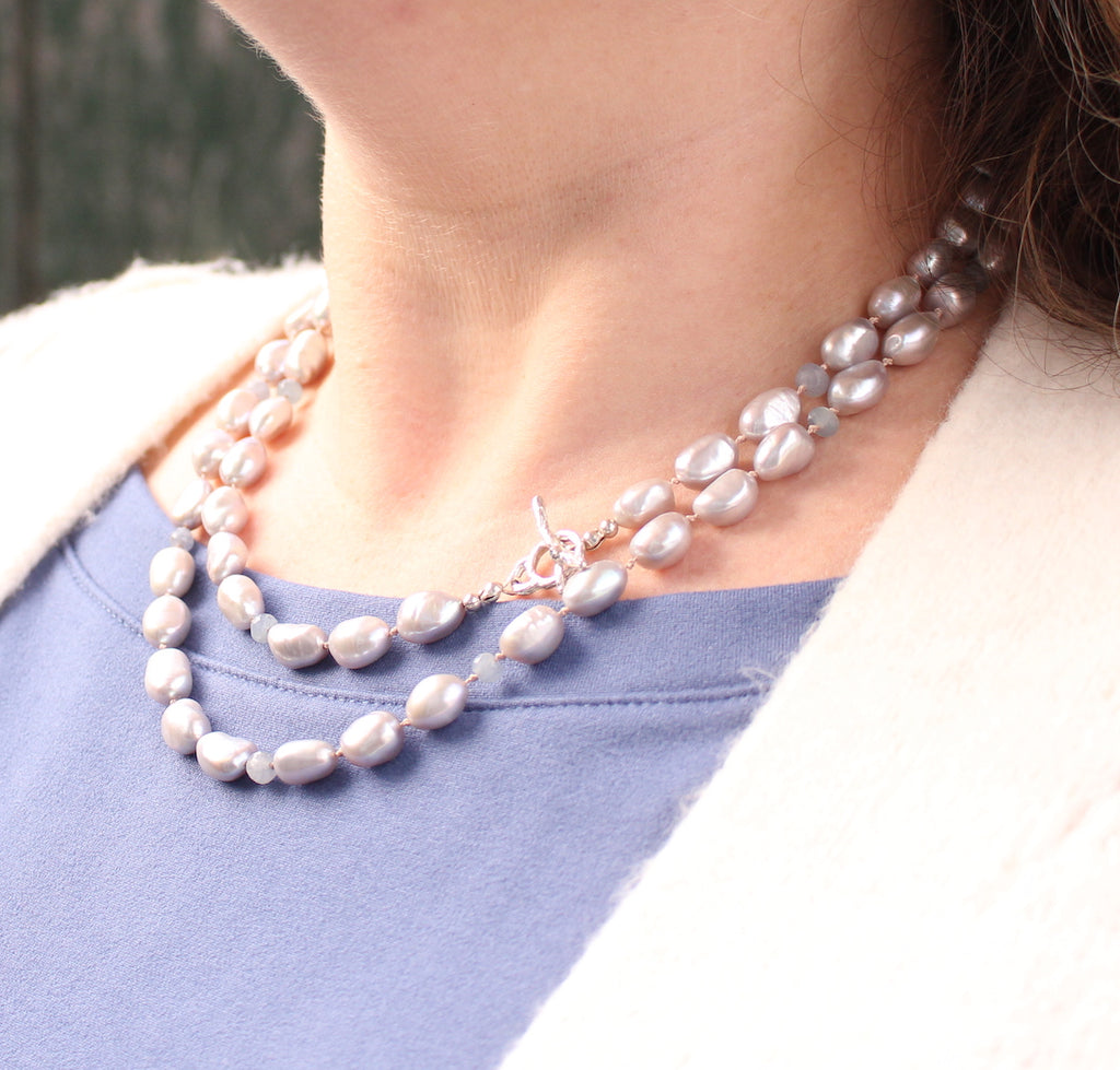 Pearl and Sapphire Necklace