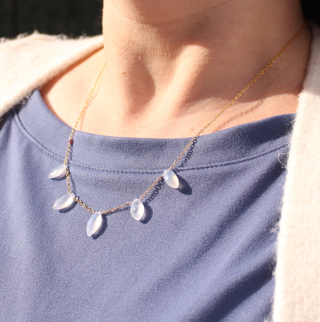 Chalcedony Marquise Necklace