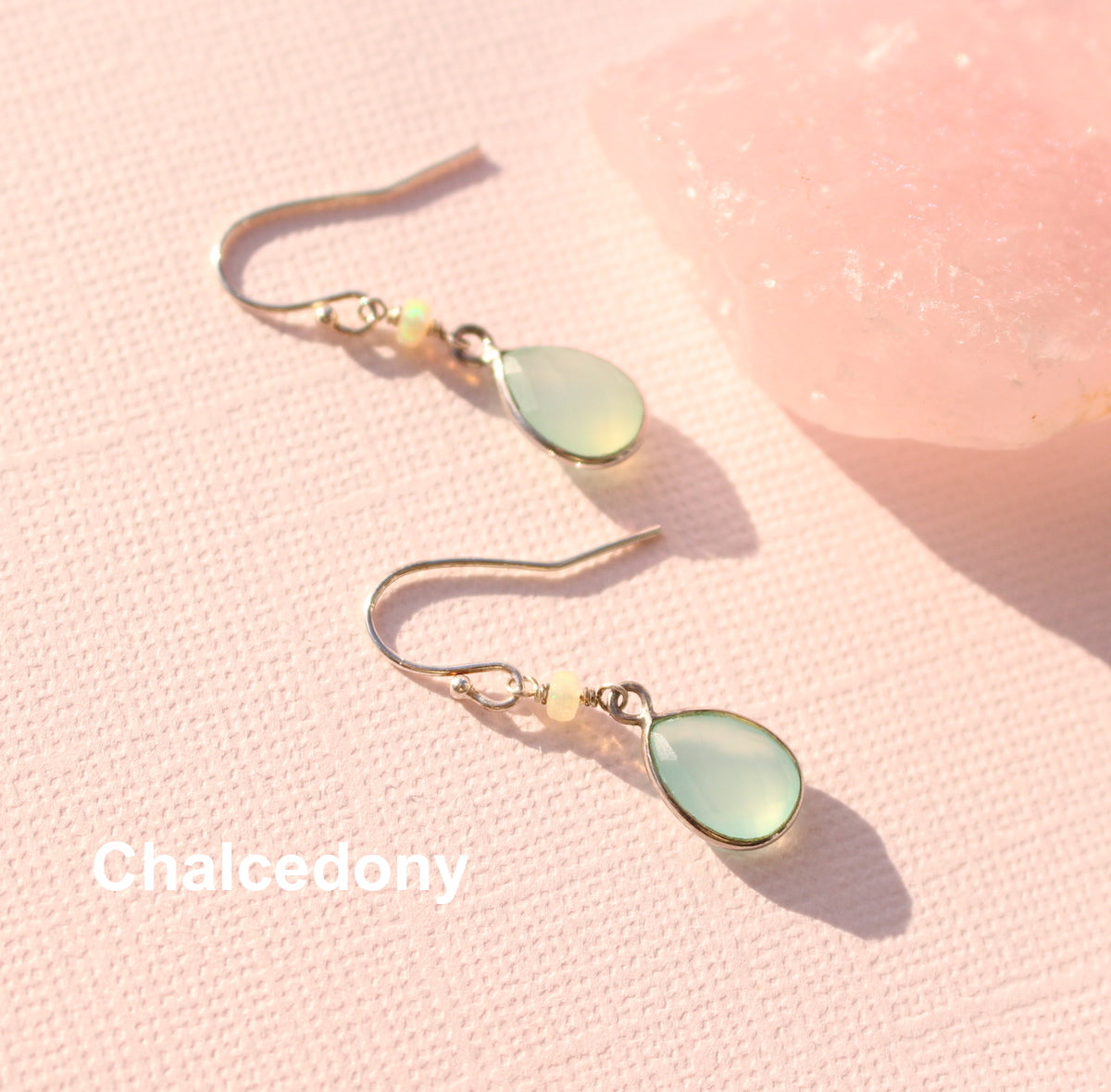 Drop gemstone earrings
