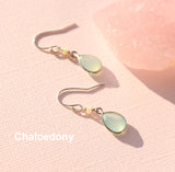 Drop gemstone earrings