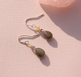 Drop gemstone earrings