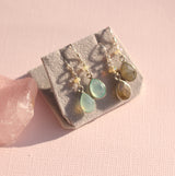 Drop gemstone earrings