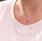 Pear Gemstone on silk cord