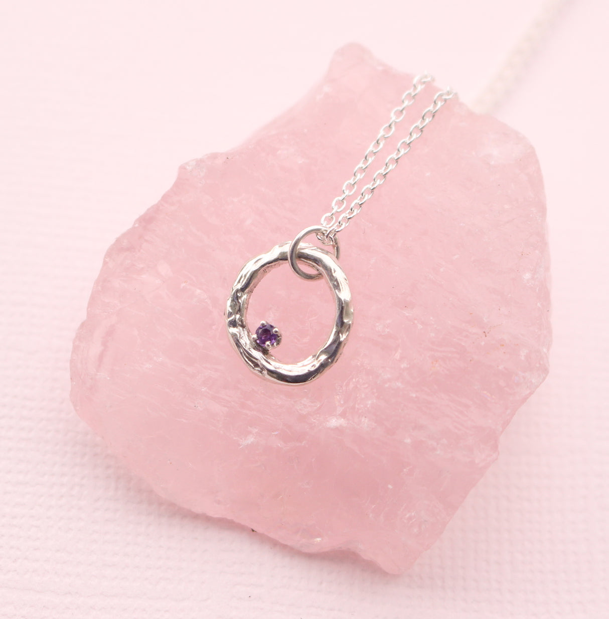 Birthstone Circle branch necklace