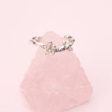 Cherry Blossom Branch Ring with Pink Tourmaline