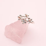 Forget me not Ring with blue diamond