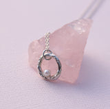 Birthstone Circle branch necklace