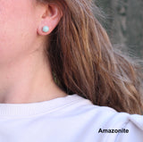 Four-Leaf Clover Gemstone Earrings