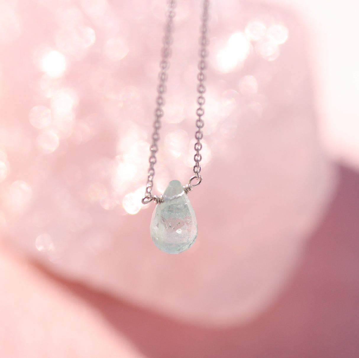 Green Amethyst Briolette Necklace