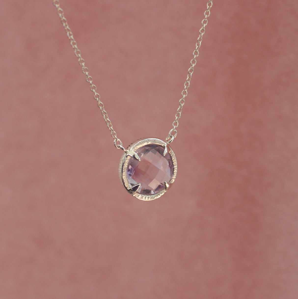 Amethyst Aster Coin Necklace