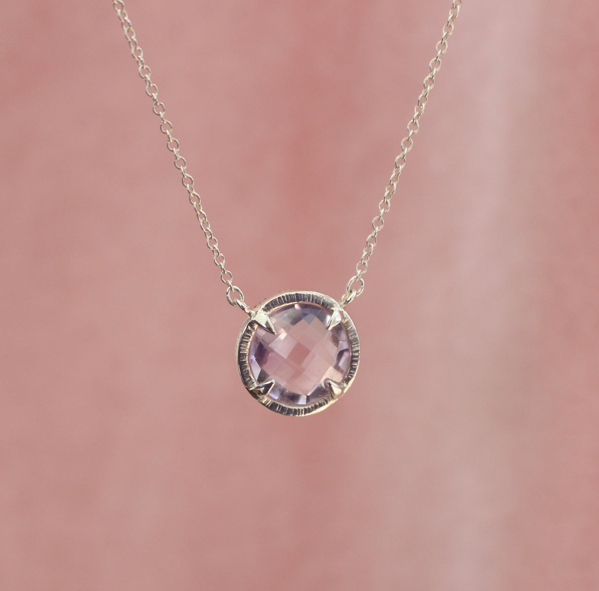 Amethyst Aster Coin Necklace