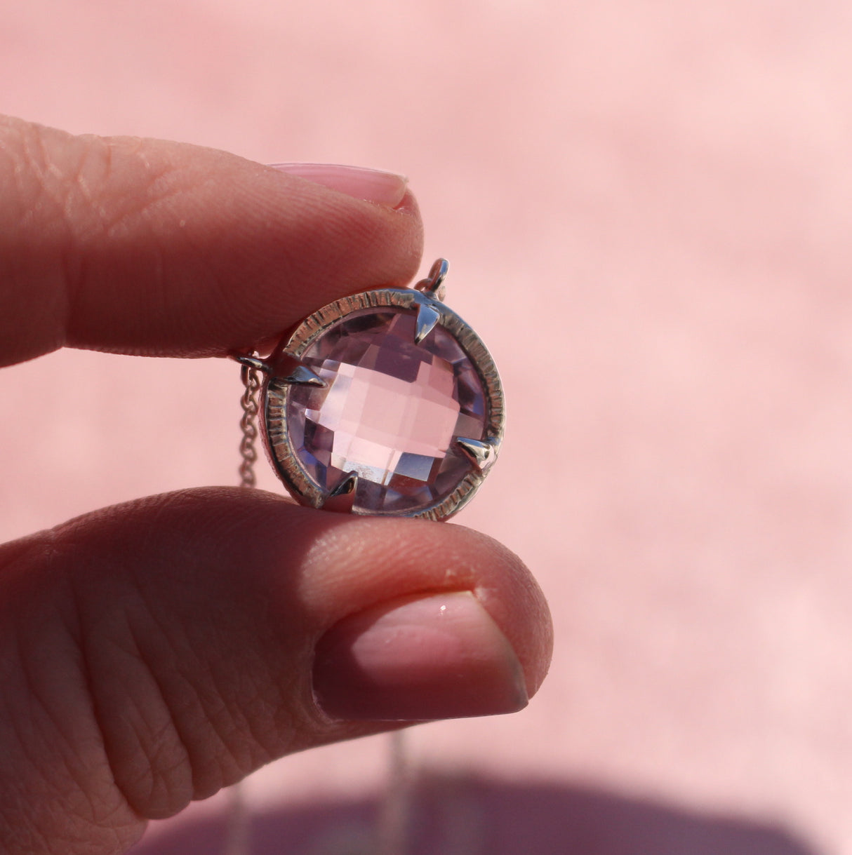 Amethyst Aster Coin Necklace