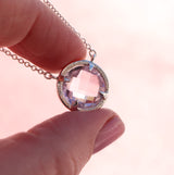 Amethyst Aster Coin Necklace