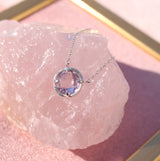 Amethyst Aster Coin Necklace