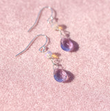 Opal and Amethyst Drop Earrings