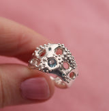 Seafoam Aquamarine & Diamond Ring - Kathryn Rebecca
