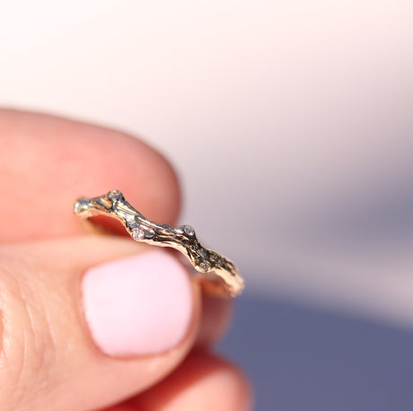 Branch and knot with diamonds band - Kathryn Rebecca