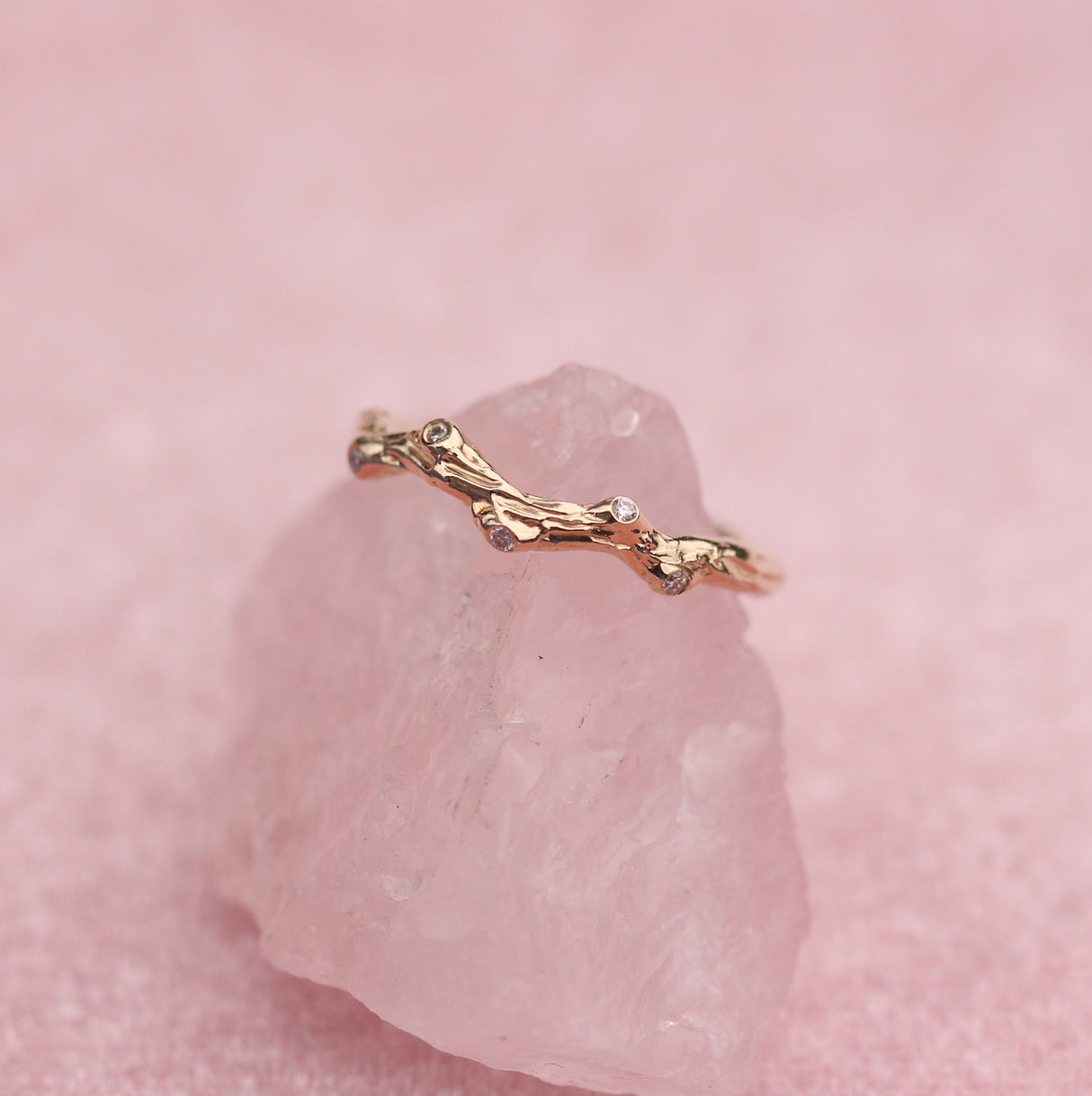 Branch and knot with diamonds band - Kathryn Rebecca