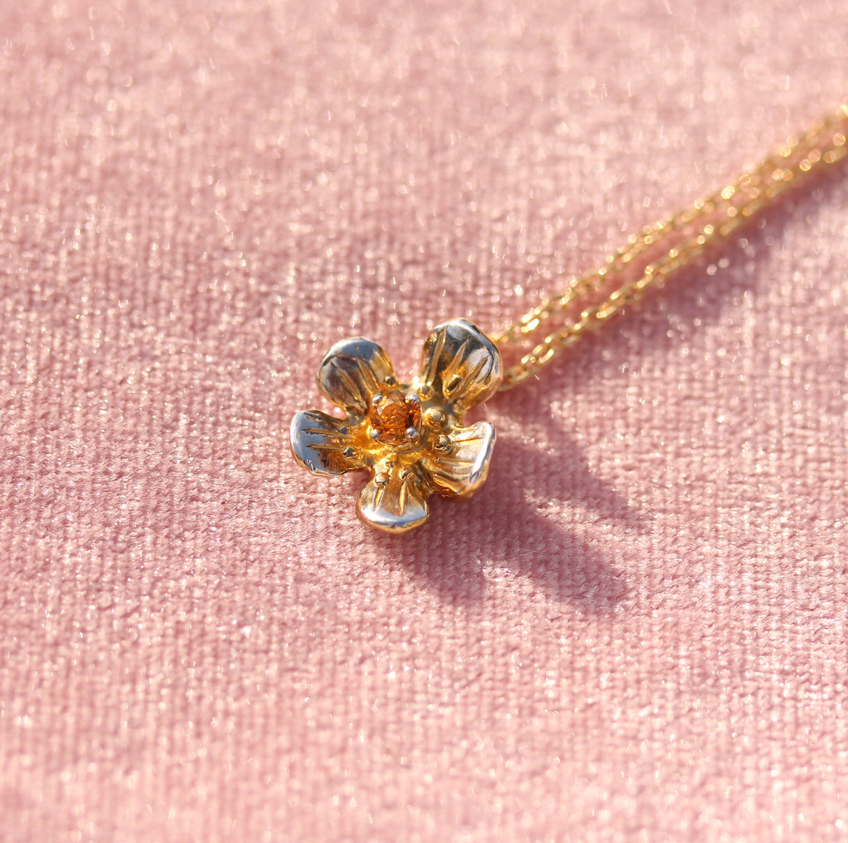 Golden Glow - buttercup necklace with gemstone