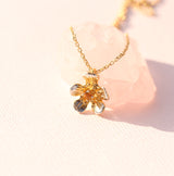 Golden Glow - buttercup necklace with gemstone