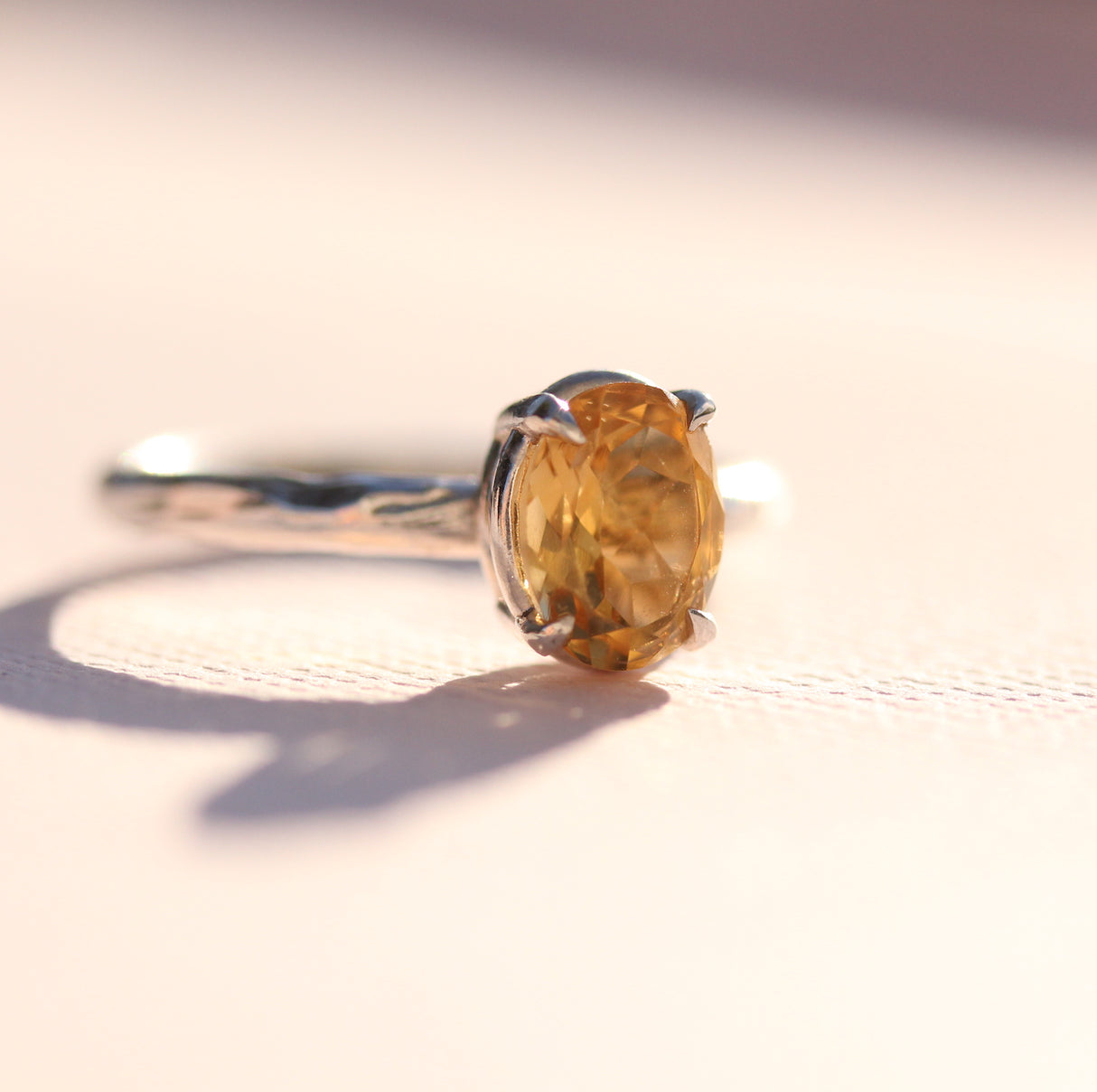 Blooming Branch Oval Gemstone Ring with Amethyst, Citrine, Topaz and Prasiolite